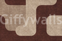 Contemporary woven look home accent Mocha Curves Design.