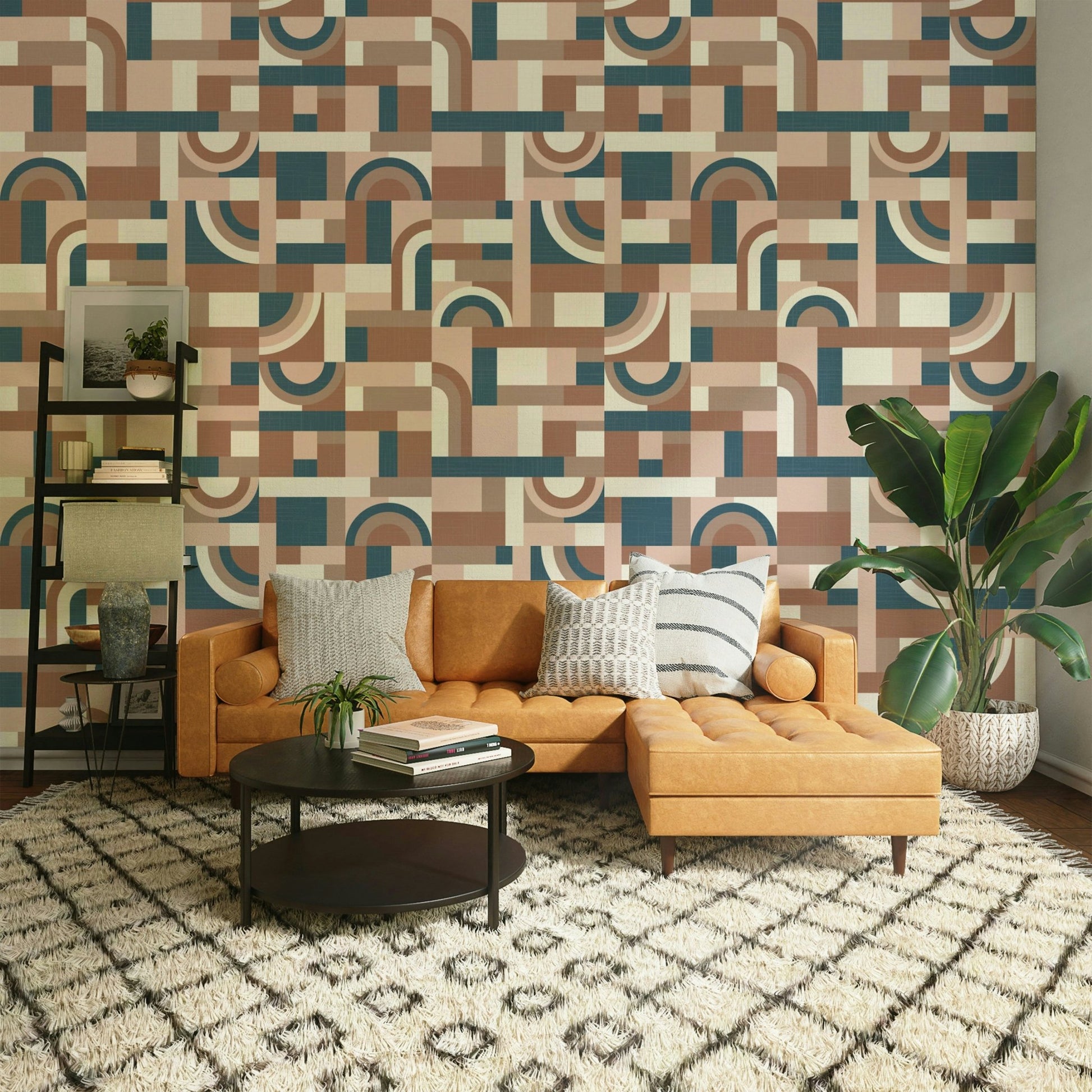 Mocha Mousse Accento Wallpaper⁠