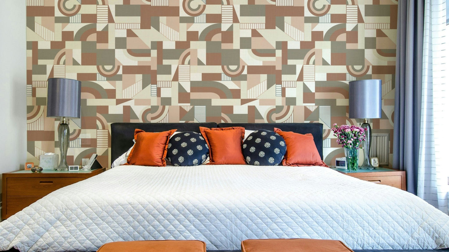 The design has a layered, artistic look with a sense of gentle movement.

