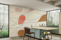 The image shows a full wall with subtle waves of color.

