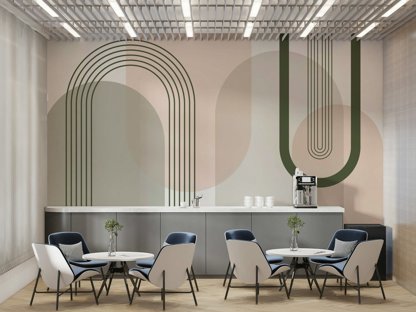 The arched shapes are a central focus of the image.

