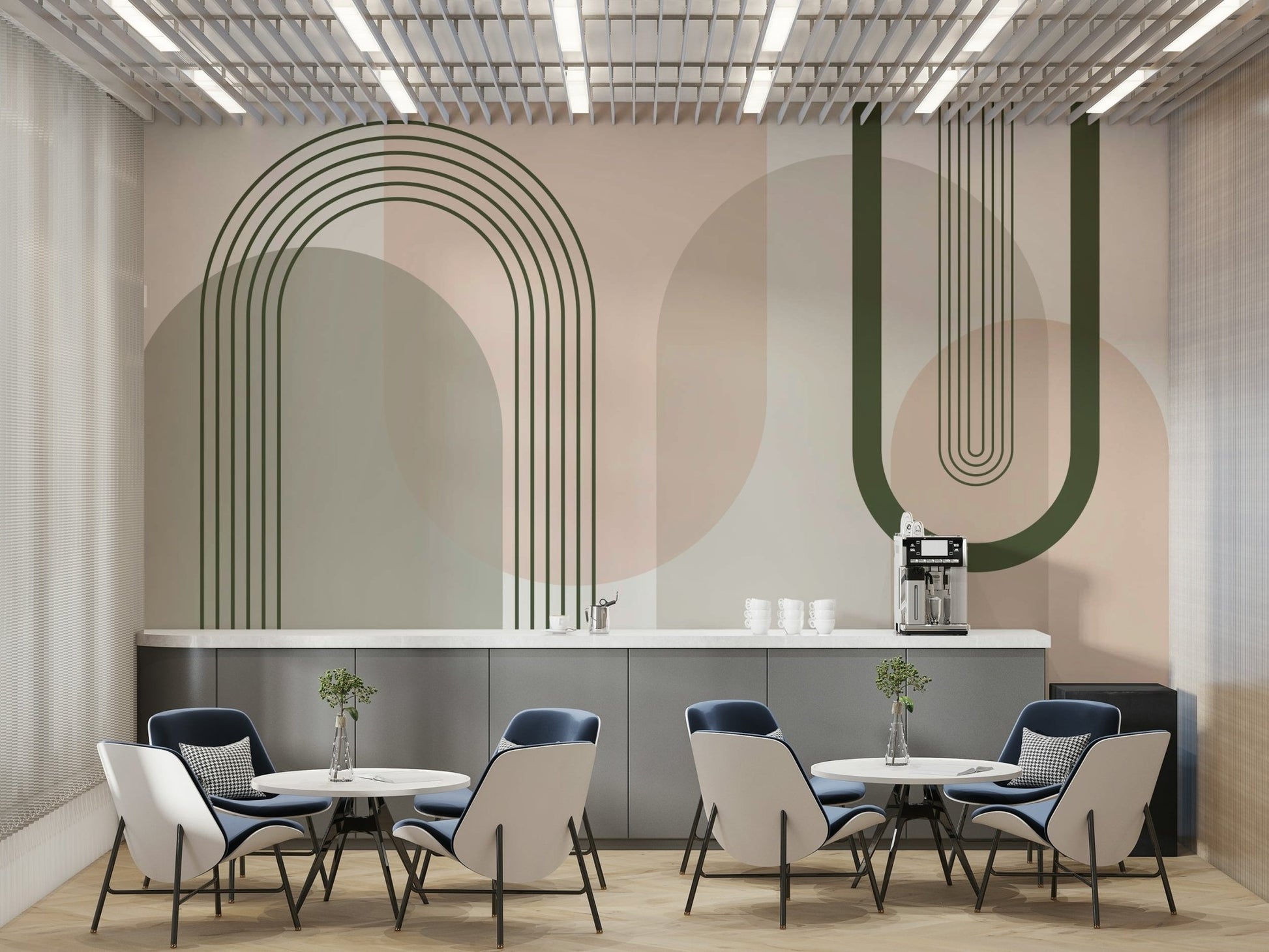 The arched shapes are a central focus of the image.

