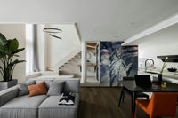 Bold Statue of Liberty blue mural for living room or office

