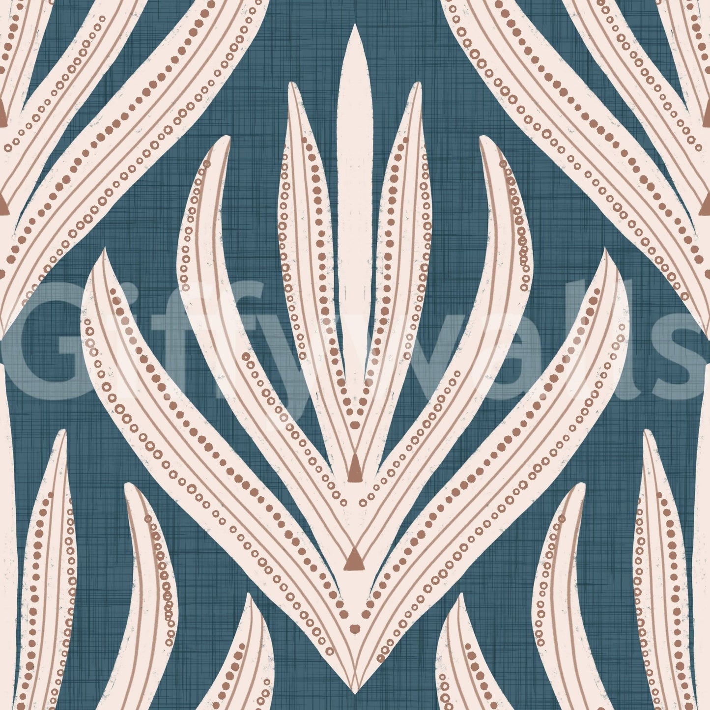 Modern Aztec Flora Wallpaper⁠ - 3017146