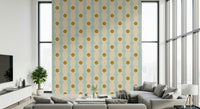 Echoing hourglass shapes adding depth and motion to a modern wallpaper.