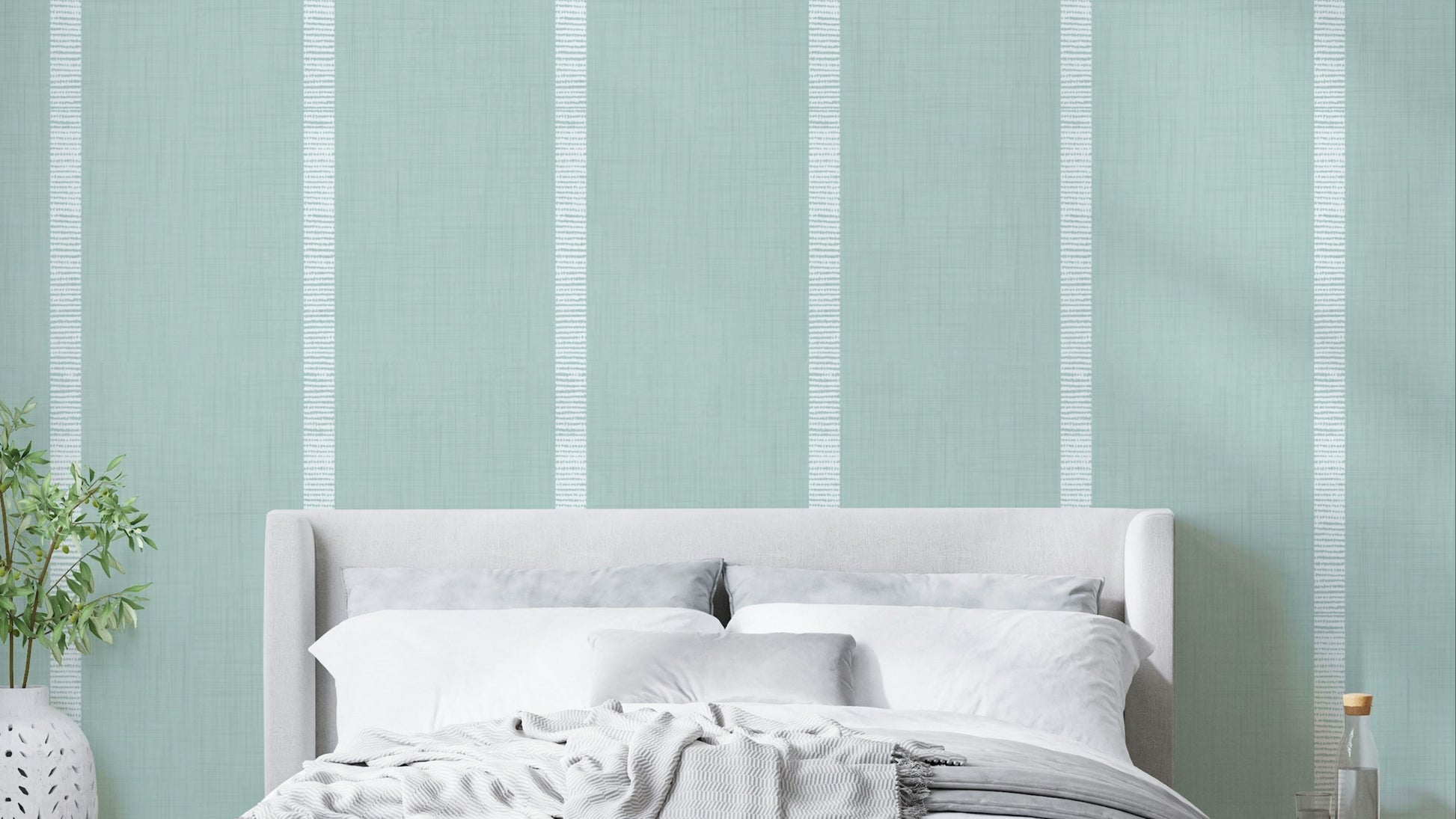 Soft blue stripe wallpaper

