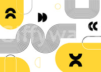 Modern Bold Retro Graphics Wall Mural

