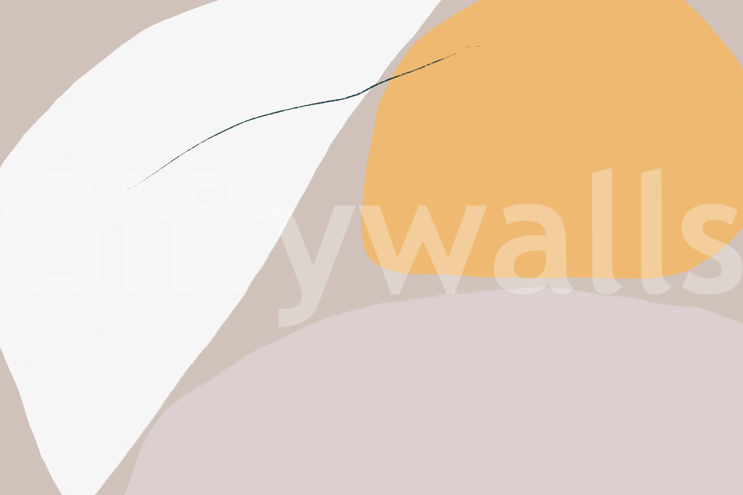 A calming abstract design wallpaper mural that defines a space.