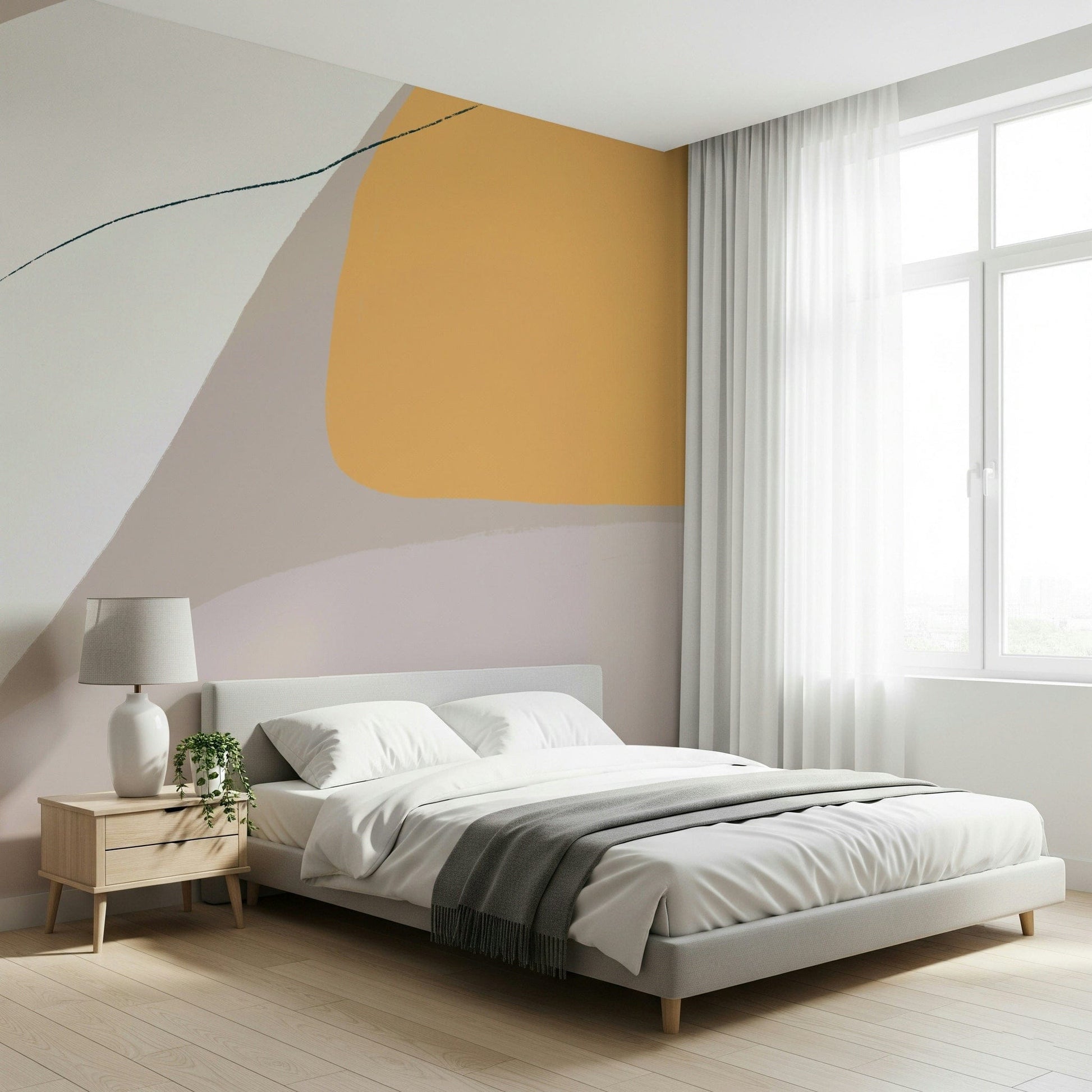 A serene fluid pattern wall mural for your decor.
