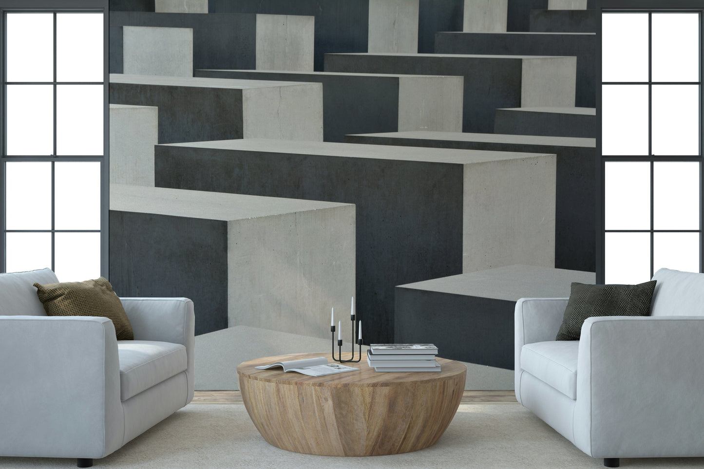 Concrete Geometry Wall Mural -2248764