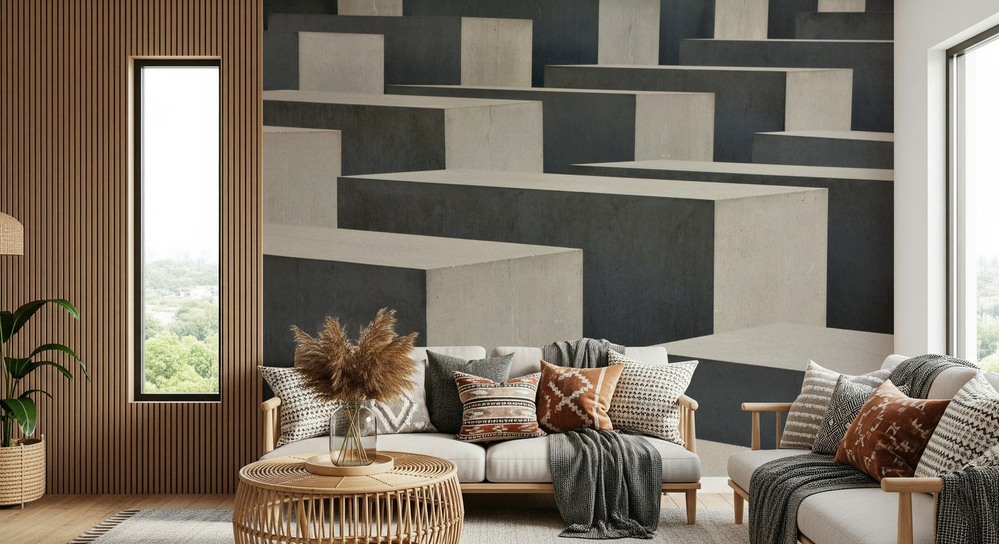 Concrete Geometry Wall Mural -2248764
