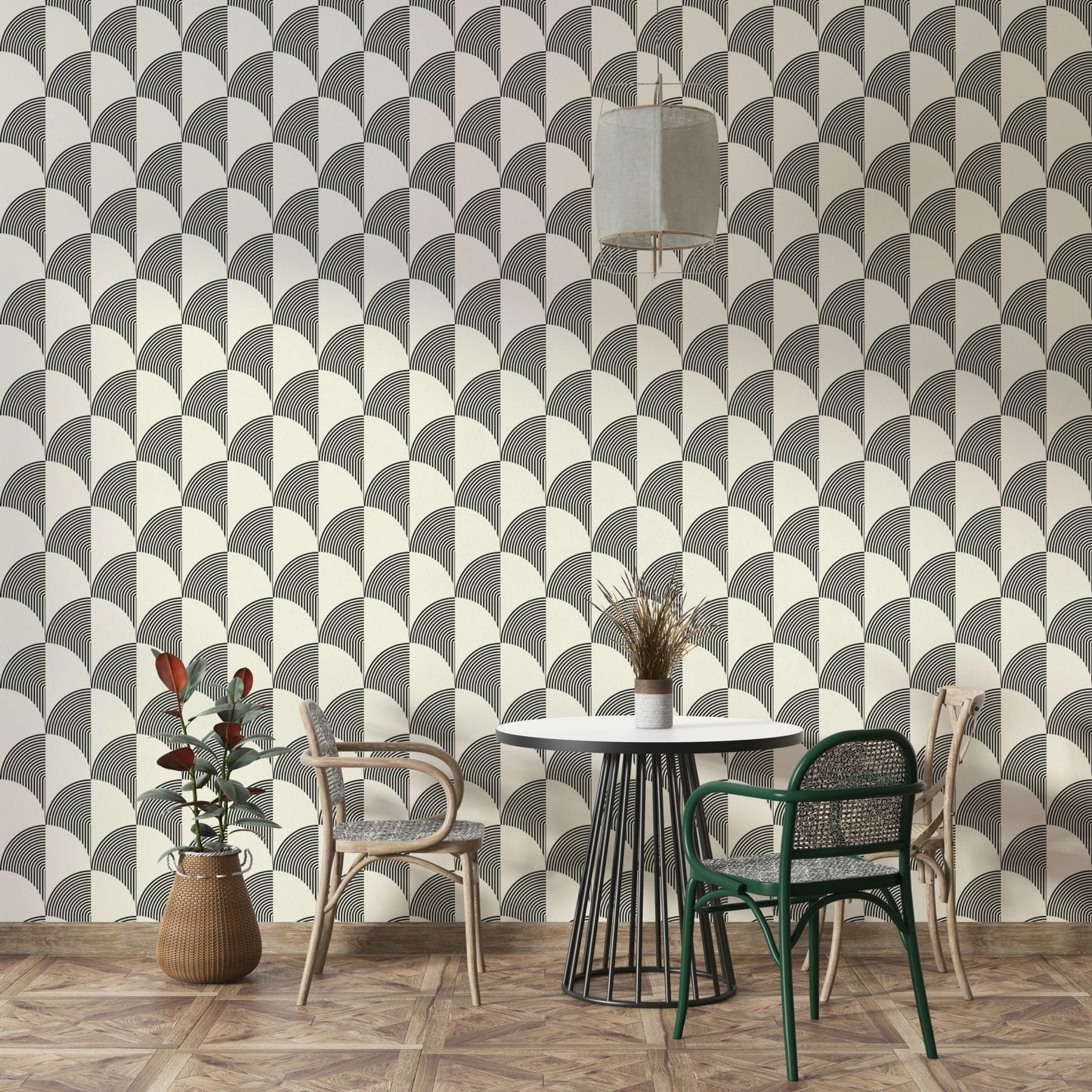 The high-resolution print captures fine details of the lines and colors.

