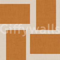 Modern Geometric Color Block Terracotta Cream Wallpaper⁠