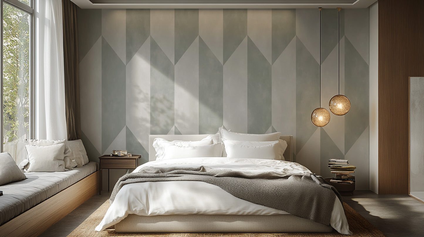 Elegant gray geometric wallpaper for contemporary walls
