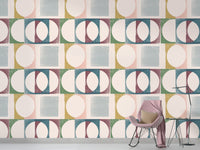 Contemporary chic Modern Italian Villa Pink Blush AB Wallpaper
