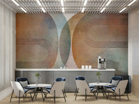 Retro-modern wall art with mid-century curves

