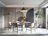 Modern linen 3 wall mural with a mid-century aesthetic

