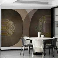 Stylish fusion of rustic and retro mural art

