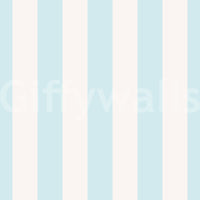 Neutral beige and blue wallpaper with minimalist stripes

