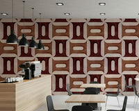 Modern Textured Geometries Clay Wallpaper⁠