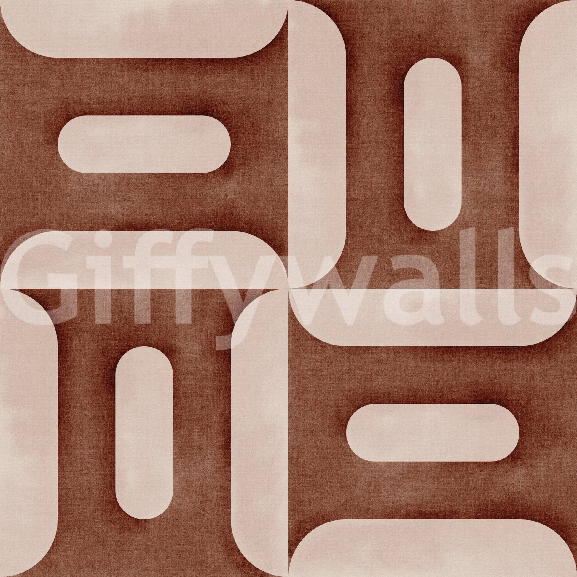 Modern Textured Geometries Copper Wallpaper⁠