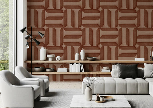 Modern Textured Signs Copper Wallpaper⁠