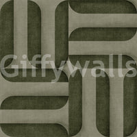 Modern Textured Signs Olive wallpaper close-up showing the olive green woven block pattern detail