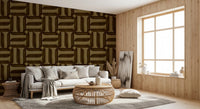 Modern Textured Signs Umber Wallpaper⁠