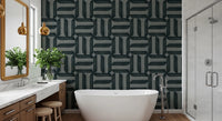 Modern Textured Signs Vintage Denim Wallpaper⁠