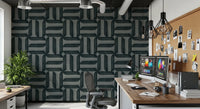 Modern Textured Signs Vintage Denim Wallpaper⁠