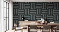 Modern Textured Signs Vintage Denim Wallpaper⁠