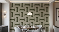 Modern Textured Tiles Olive Wallpaper⁠