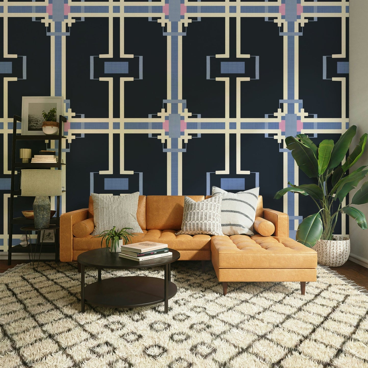 Bauhaus inspired wallpaper design


