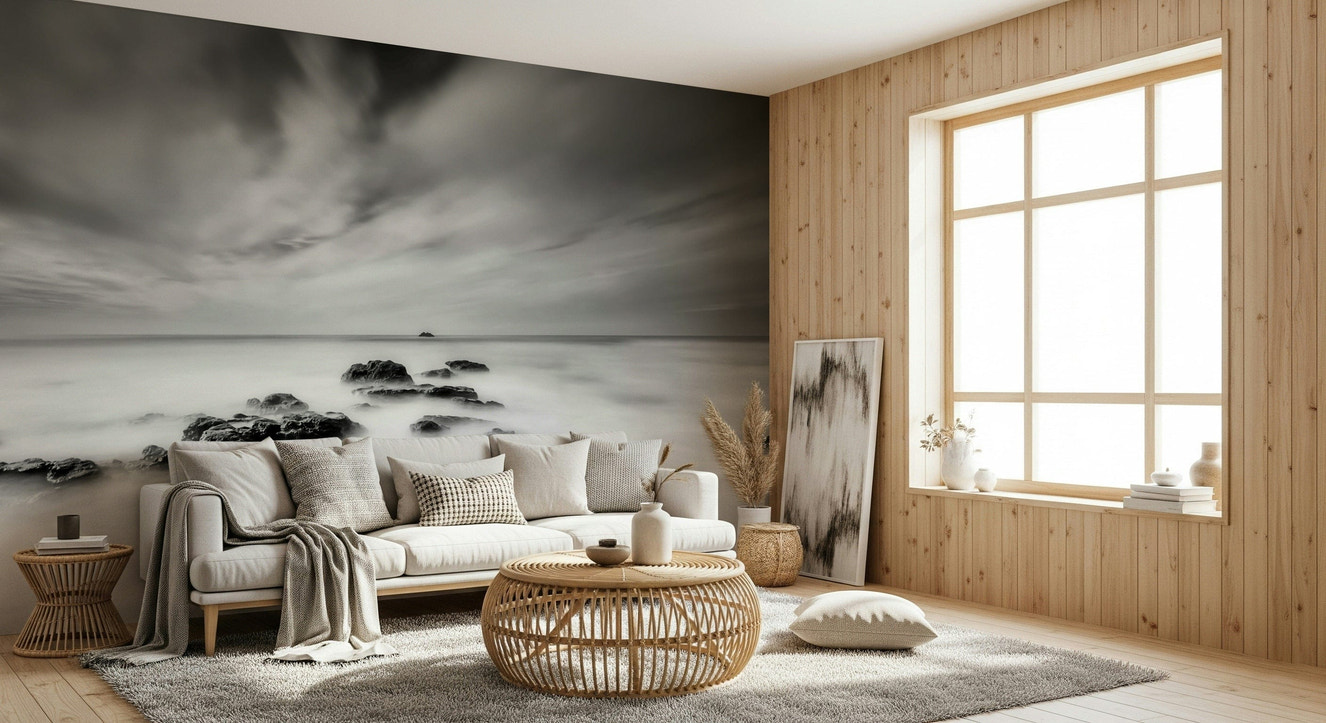 Monochrome Seascape Dream Wall Mural -2528950
