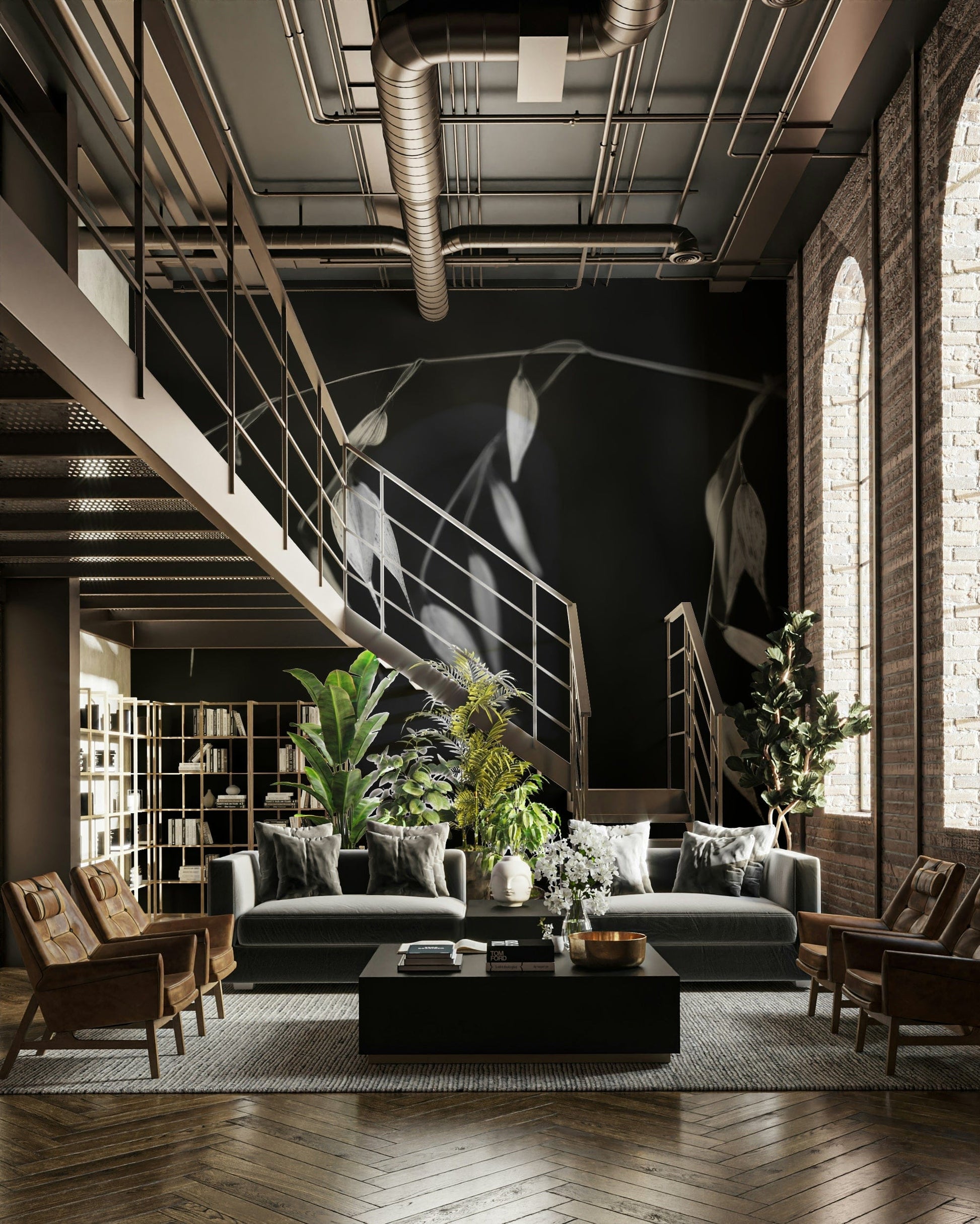 The wallpaper for walls being admired in a home.

