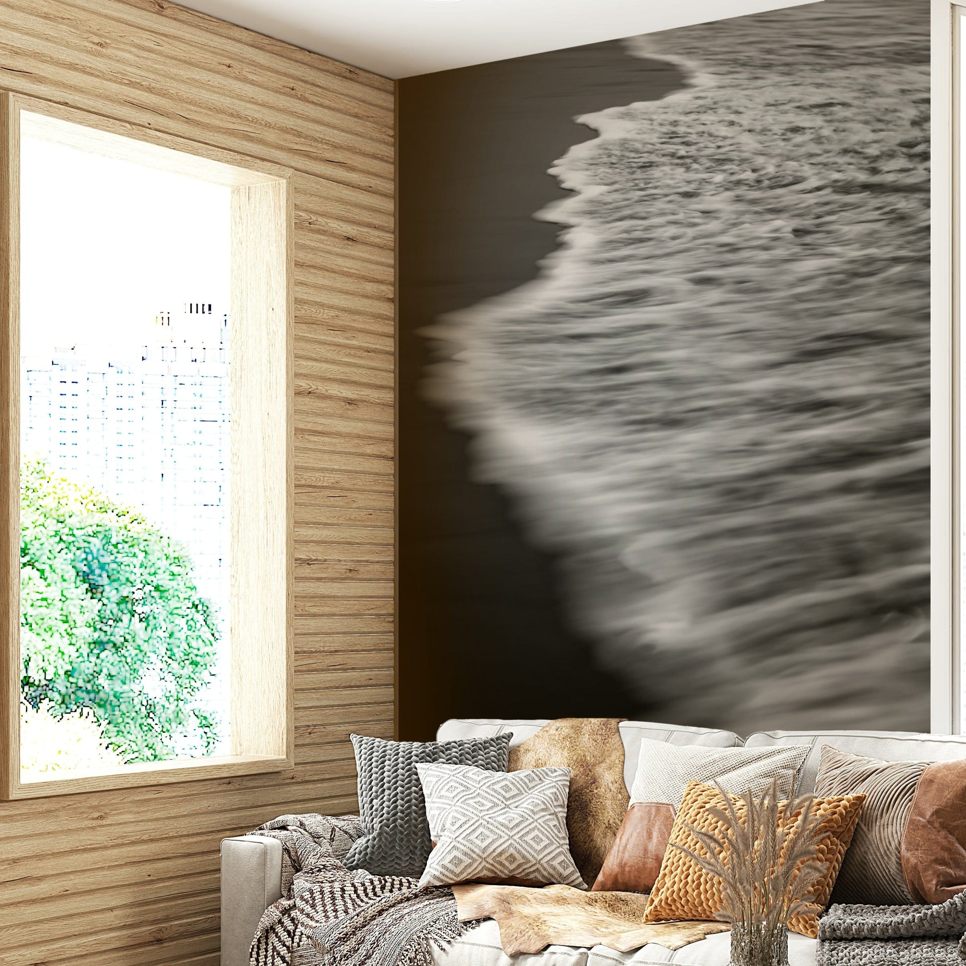 A calm abstract beach wallpaper.