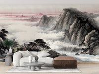 Serene mountain wallpaper for walls

