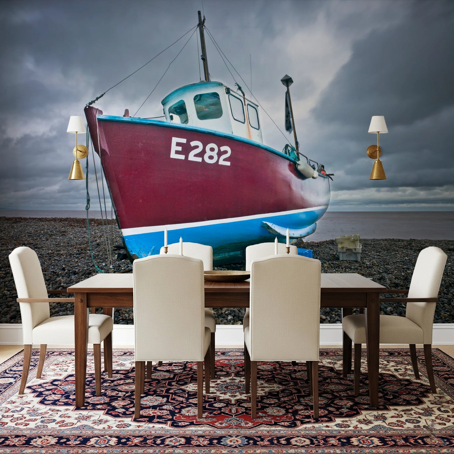 Moored in Serenity Wall Mural