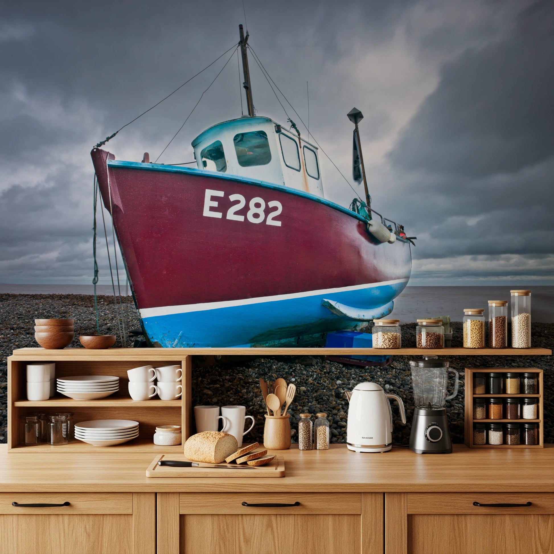 Moored in Serenity Wall Mural