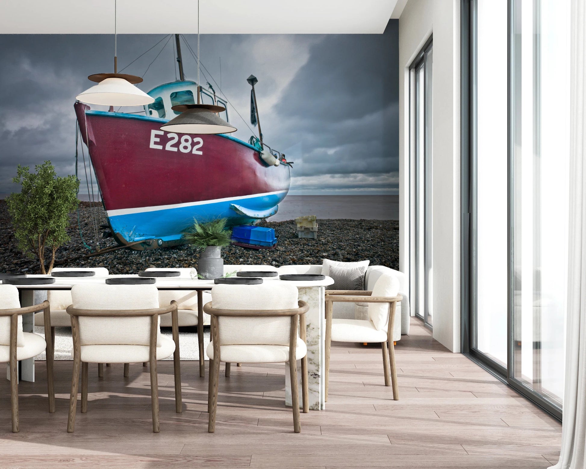 Moored in Serenity Wall Mural