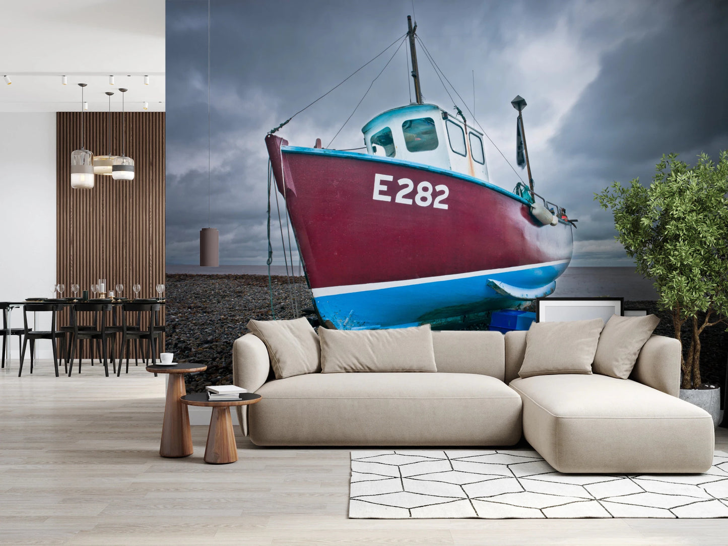 Moored in Serenity Wall Mural