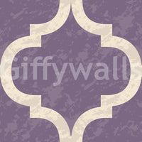 Textured-look grey purple trellis wallpaper for cozy interiors