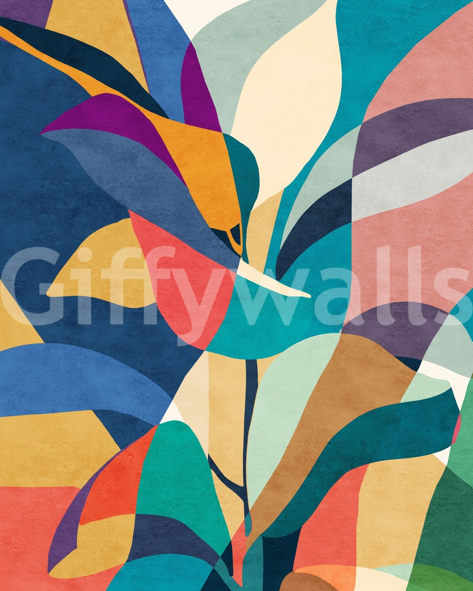 Mosaic Flora Wall Mural
