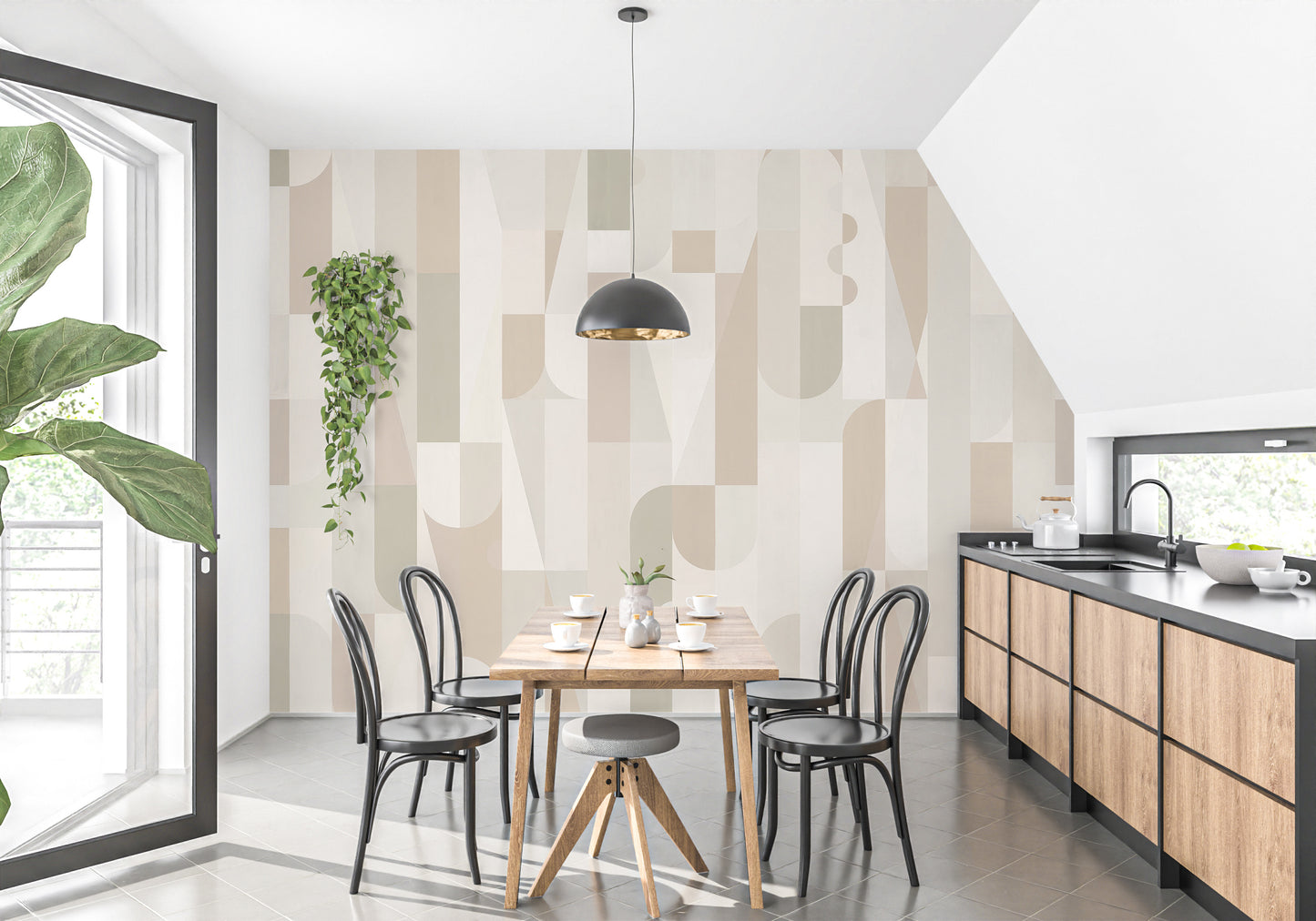 Mosaic Sepia Tones Wallpaper - Giffywalls