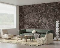Decorative wallpaper mural blending natural earthy tones with mottled textures for a grounded, organic ambiance.