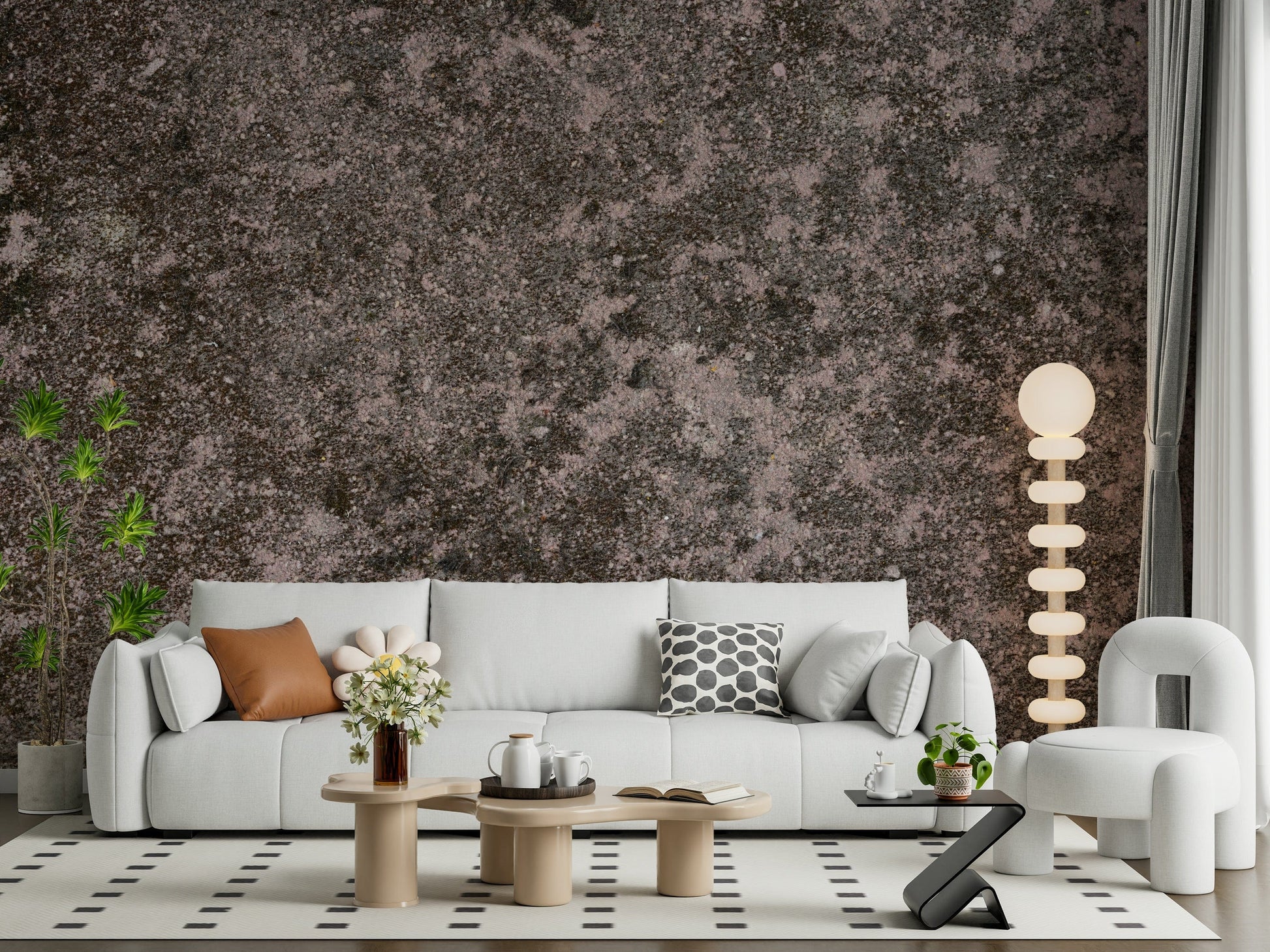 Mottled Earth Wall Mural featuring layered earthy textures in warm neutral tones for rustic and natural interiors.
