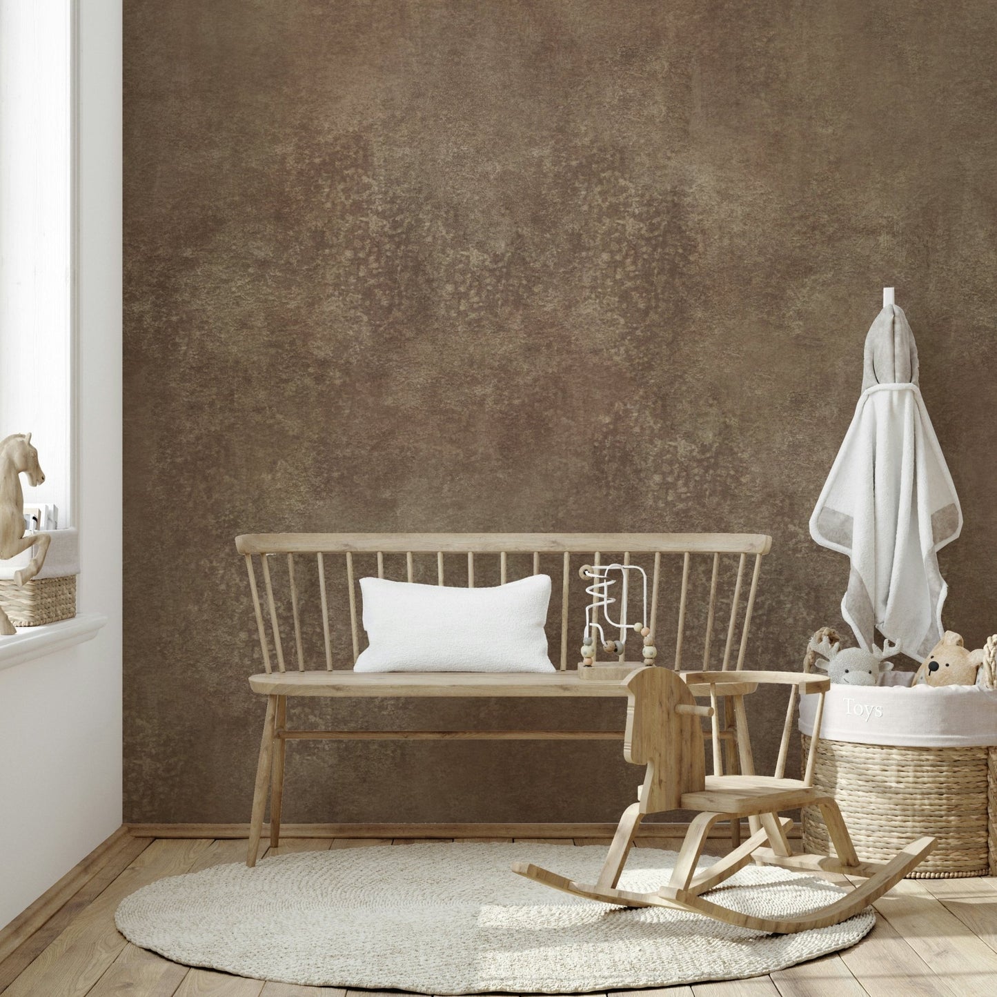 Mottled Mood mink mural wallpaper
