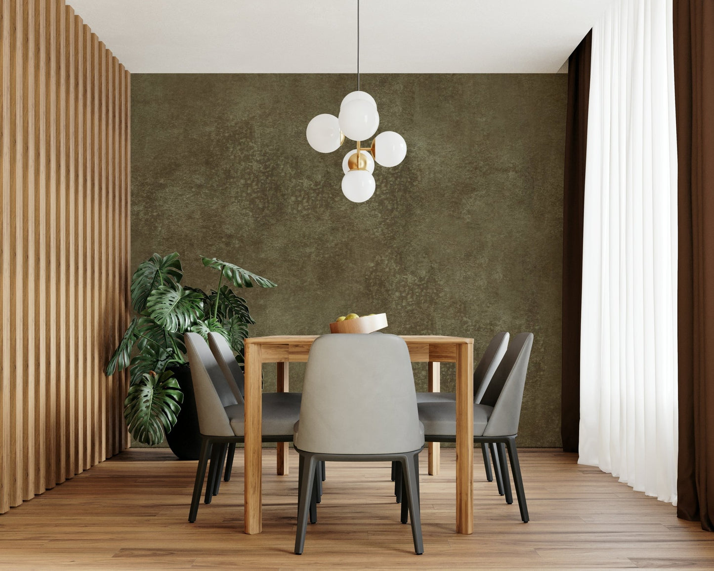 Rustic-inspired mural wallpaper

