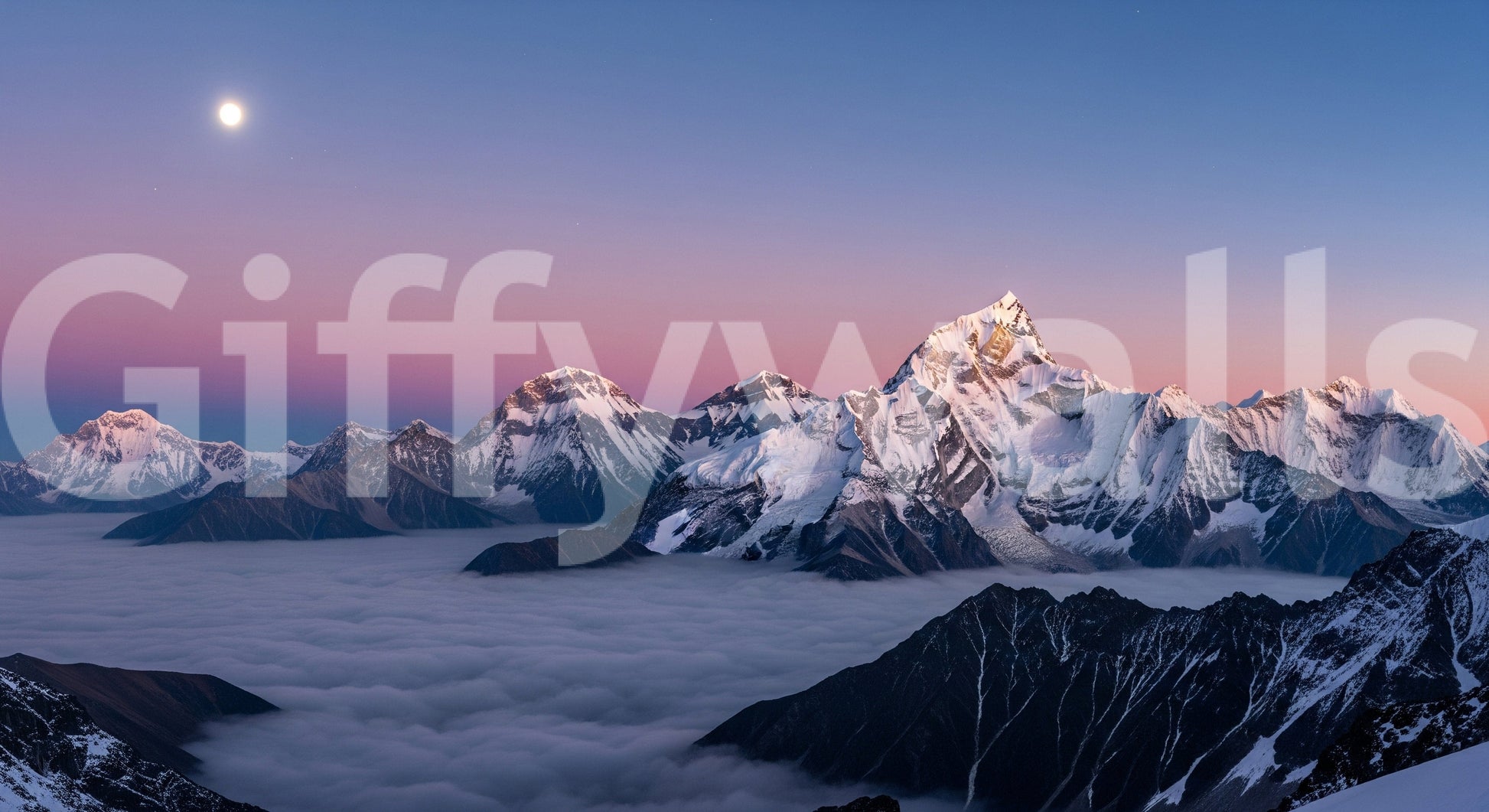 Large format Summit Serenity Wall Mural for a contemporary home styling project.