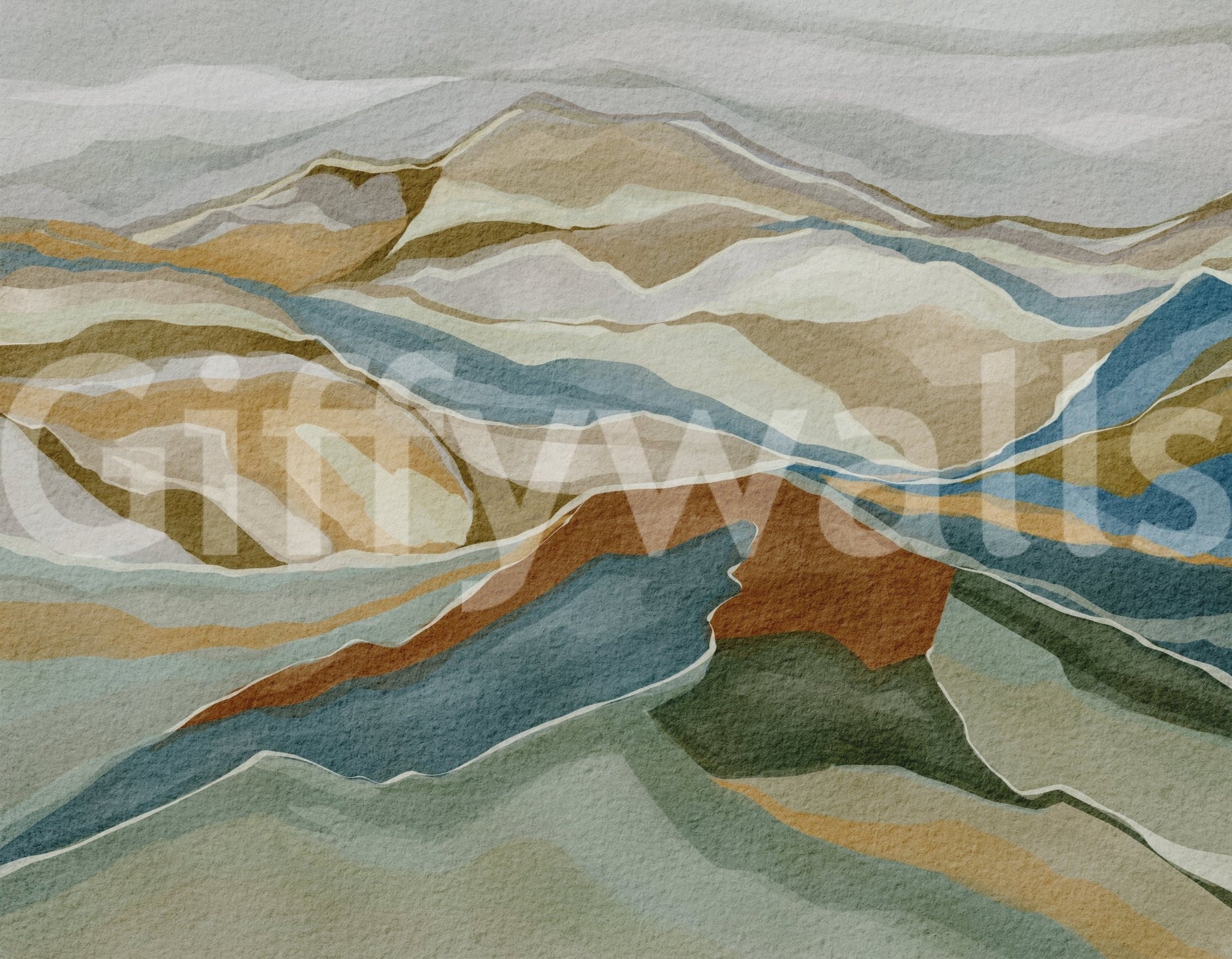 Mountain peaks Wall Mural